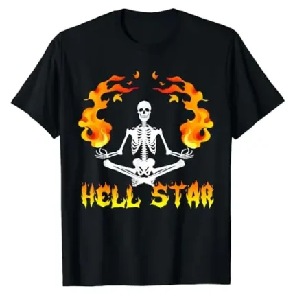 Black Hellstar Skeletons Yoga T-Shirt