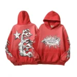 Red Hellstar Records Fire Face Hoodie