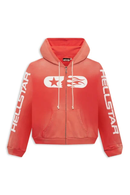 Hellstar Studios Zip Hoodie Red